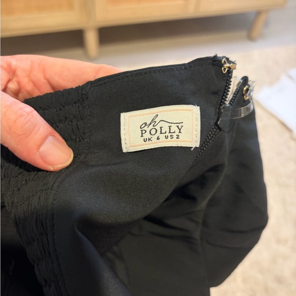 Oh Polly Black Halter Crop Top - Picture 2 of 2